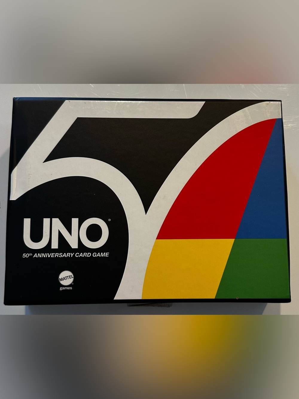 Mattel UNO 50th Anniversary Card Game - Red/Blue/Yellow/Green/Black